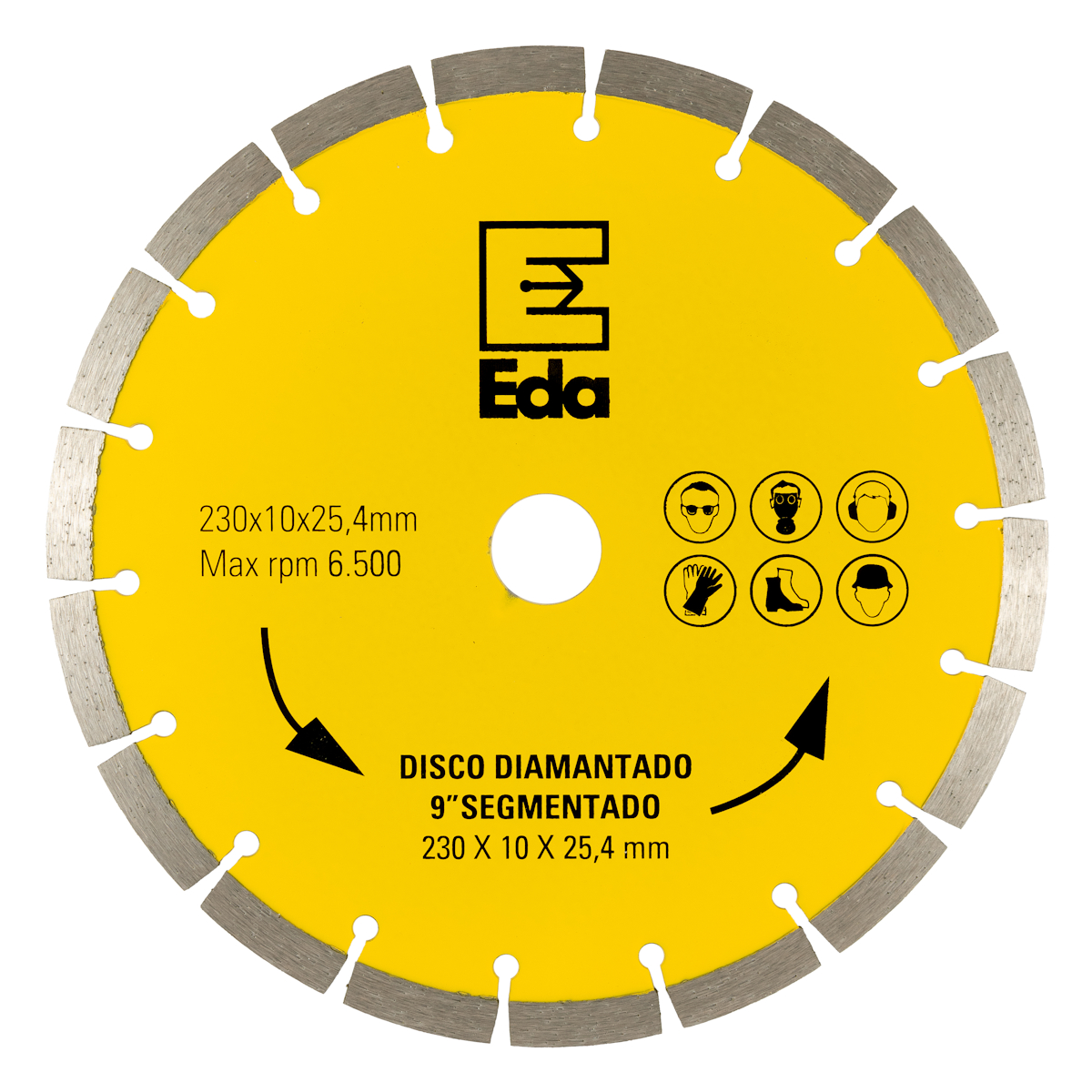 Disco Diamantado 9″ Segmentado 230 x 10 x 25,4 mm