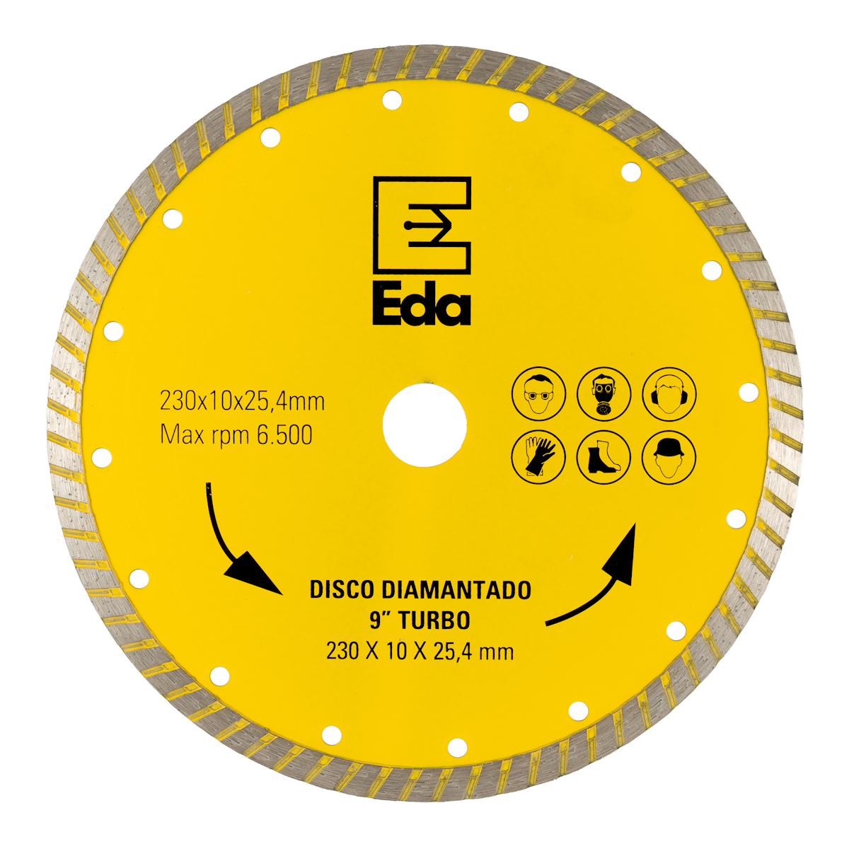 Disco Diamantado 9″ Turbo 230 x 10 x 25,4 mm