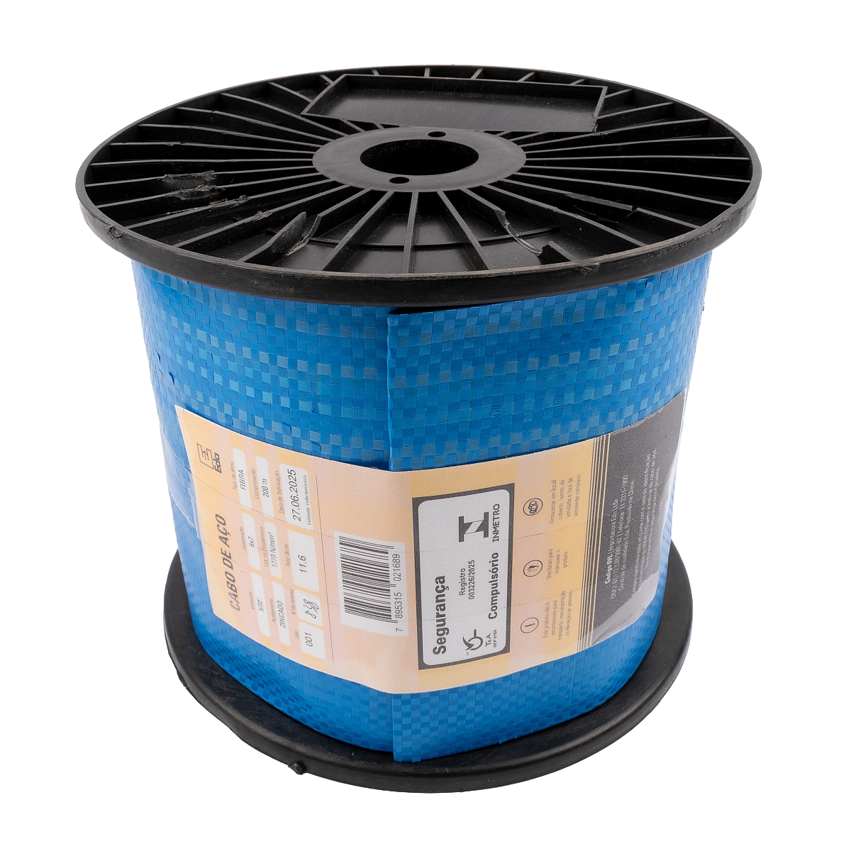 Cabo de aço 5/32″ – 4,0 mm (bobina de 200m) 6×7 AF Zincado