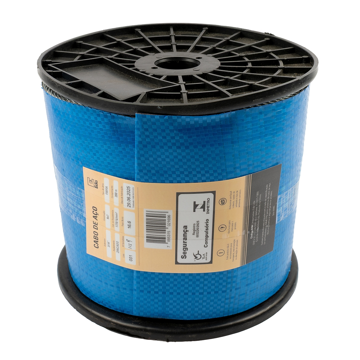 Cabo de aço 3/16″ – 4,8 mm (bobina de 200m) 6×7 AF Zincado