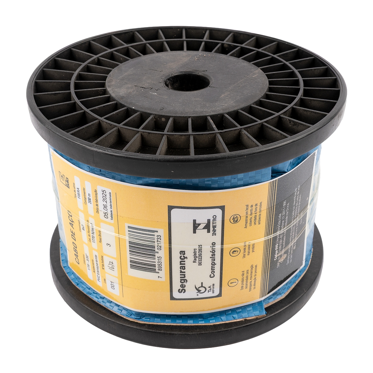 Cabo de aço PVC transparente 1/16-3/32″ (bobina de 200m) 6×7 AF