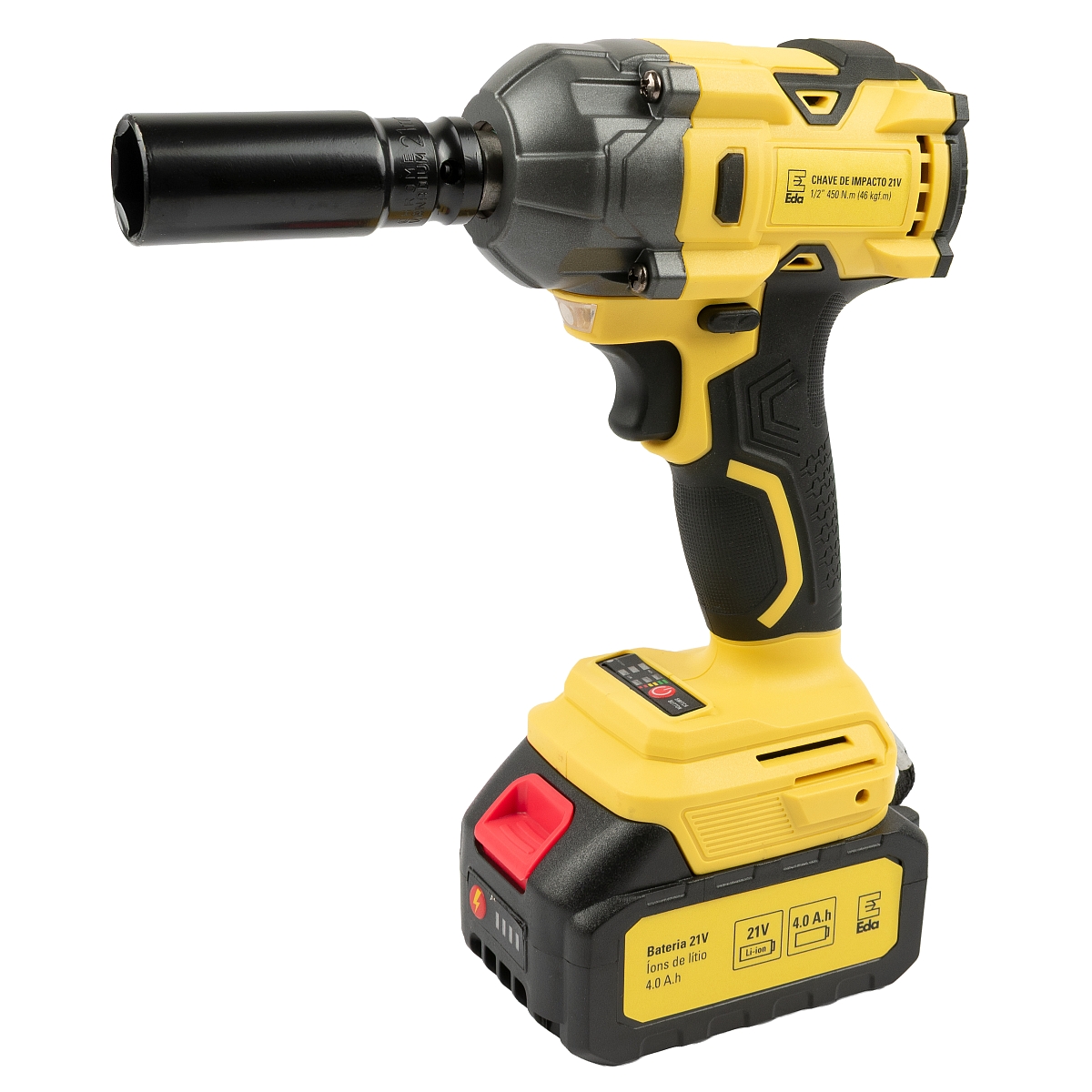 Chave de Impacto 1/2″ 450 N.m (46 kgf.m) Bateria 4.0 A.h
