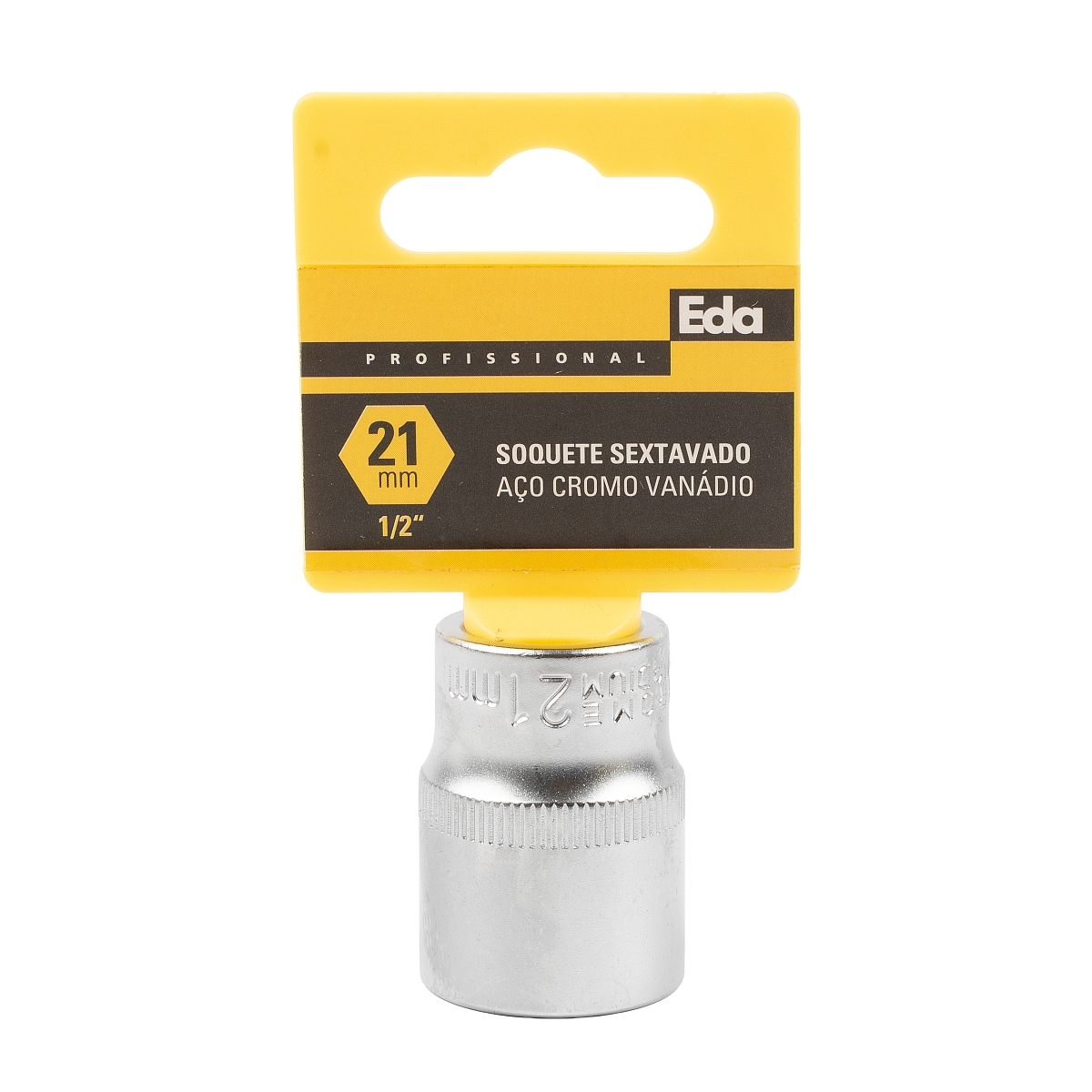 Soquete Sextavado CR-V 1/2″ 21mm