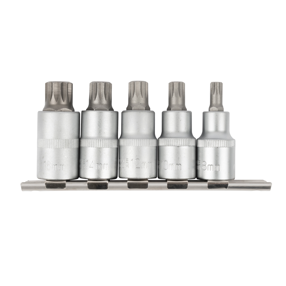 Soquete Ponta Multidentada Cromo Vanádio 1/2″ Jogo com 5 Peças M8 a M16