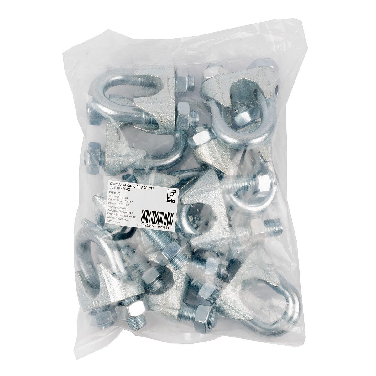 Clips para Cabo de Aço 7/8″ com 10 Peças