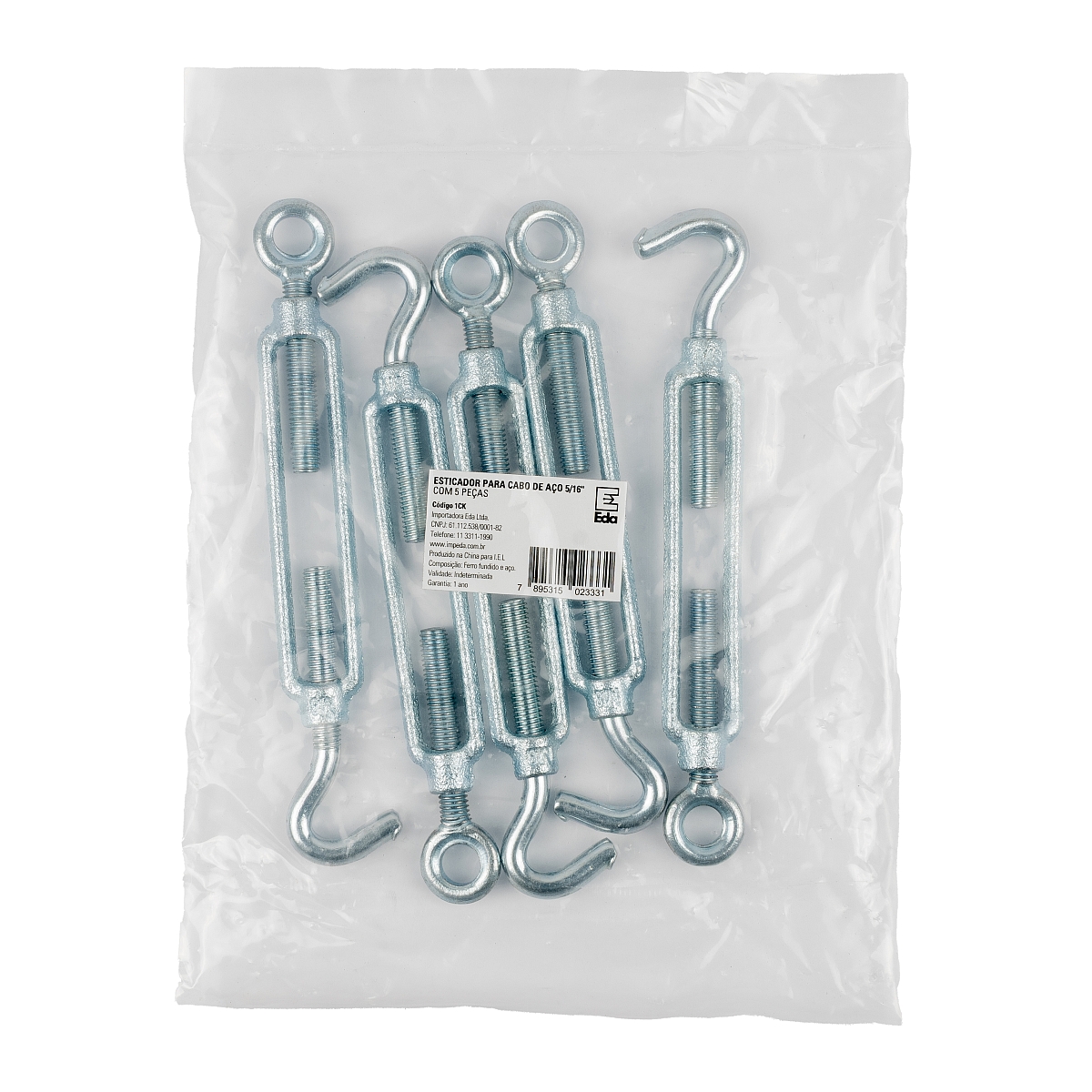 Esticador para Cabo de Aço 5/16″ com 5 Peças