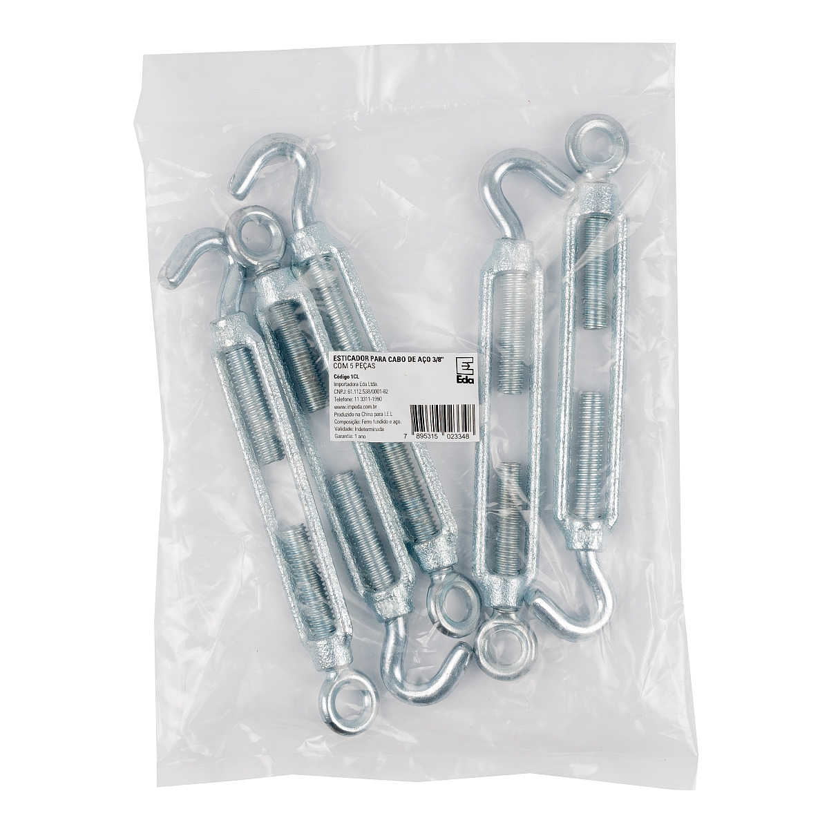 Esticador para Cabo de Aço 3/8″ com 5 Peças