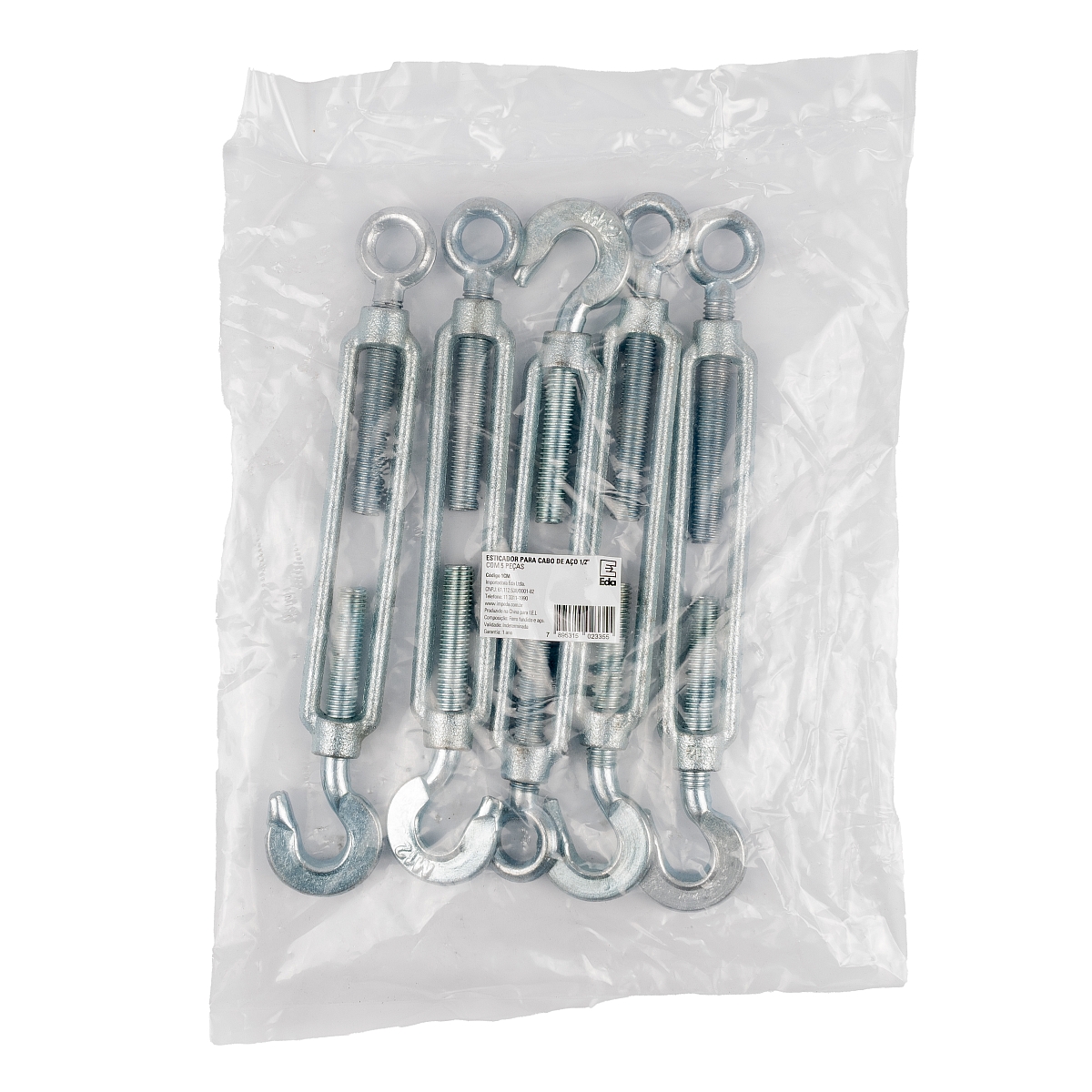 Esticador para Cabo de Aço 1/2″ com 5 Peças